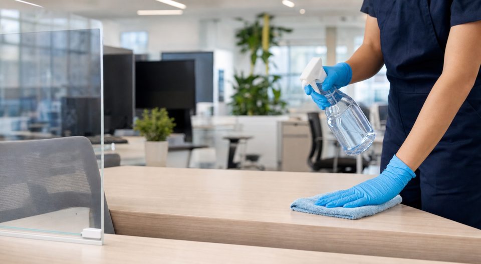 Limpeza profissional de escritório